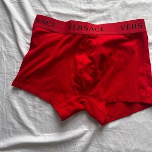 BRAND NEW Versace Logo Trunk Parigamba Boxer BRIEF Sz 4 Small Red Authentic